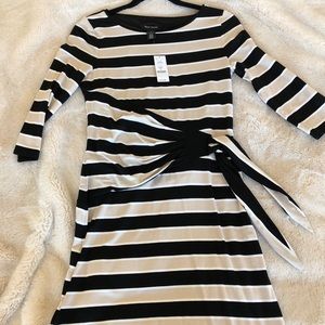 White House Black Market Black 3/4 sleeve Dress